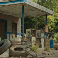 Verlassene Tankstelle