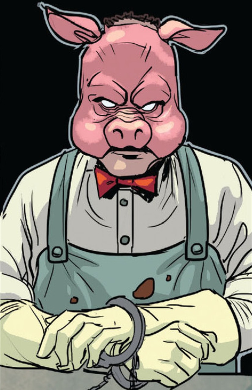 Comics pig. Мистер Свин Готэм.