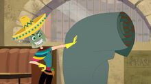 Babs Burrito Bucketeer apprehending robbers in a rug S01E07-1-