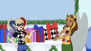 Super Gift Swap Hawkgirl and Harley.png