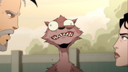Weasel viendo a Flag y Bates