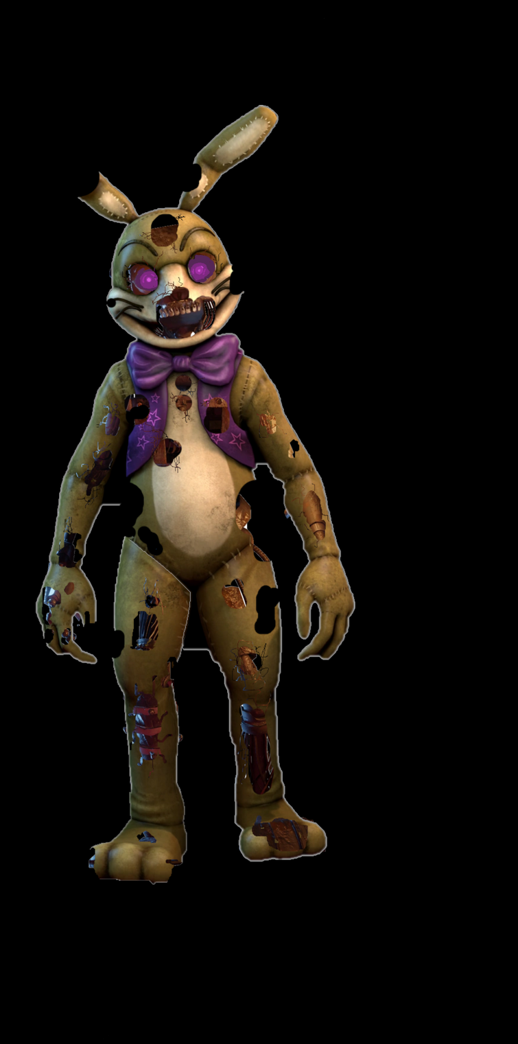 The mimic in a destroyed Glitchtrap costume because I was bored