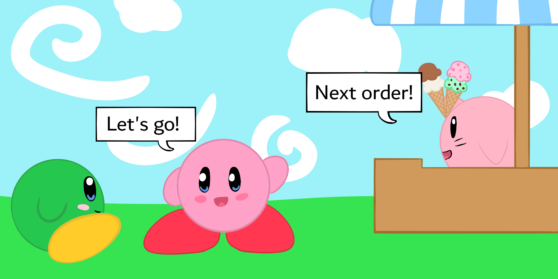 Void/Classic Kirb has an ice cream stand now (Original idea by BrokenPaper)  | Fandom