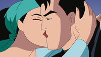 Batman and Wonder Woman kiss