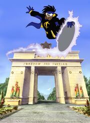 Static flies over Independence Monument