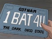 License plate for the Batmobile