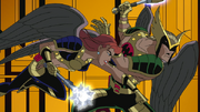 Shayera and Hro fight