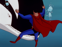 Superman fights Whale