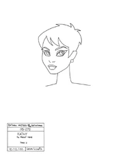 Kathy 3/4 Front Head Model Sheet design by Curt Geda, cleaned up by Mark Lewis