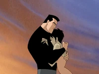 Bruce comforts Kathy over the death of her mother.