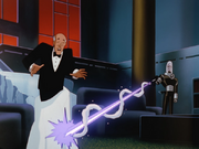 Mr. Freeze blasts Alfred