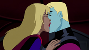 Supergirl and Brainiac 5 kiss