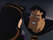  discovers that  has removed his mask.