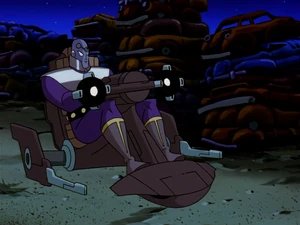 Brainiac in the sled.