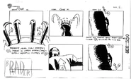 "Off Balance" storyboards Act I pg. 8 by Brad Rader.