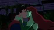 Poison Ivy kisses Superman