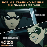 Batman vs. Robin Robin's training manual tip 1