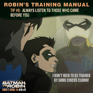 Batman vs. Robin Robin's training manual tip 6