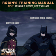 Batman vs. Robin Robin's training manual tip 2