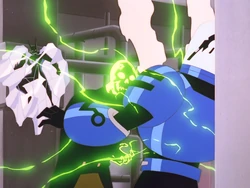 Blight se enfrenta a Victor Fries.