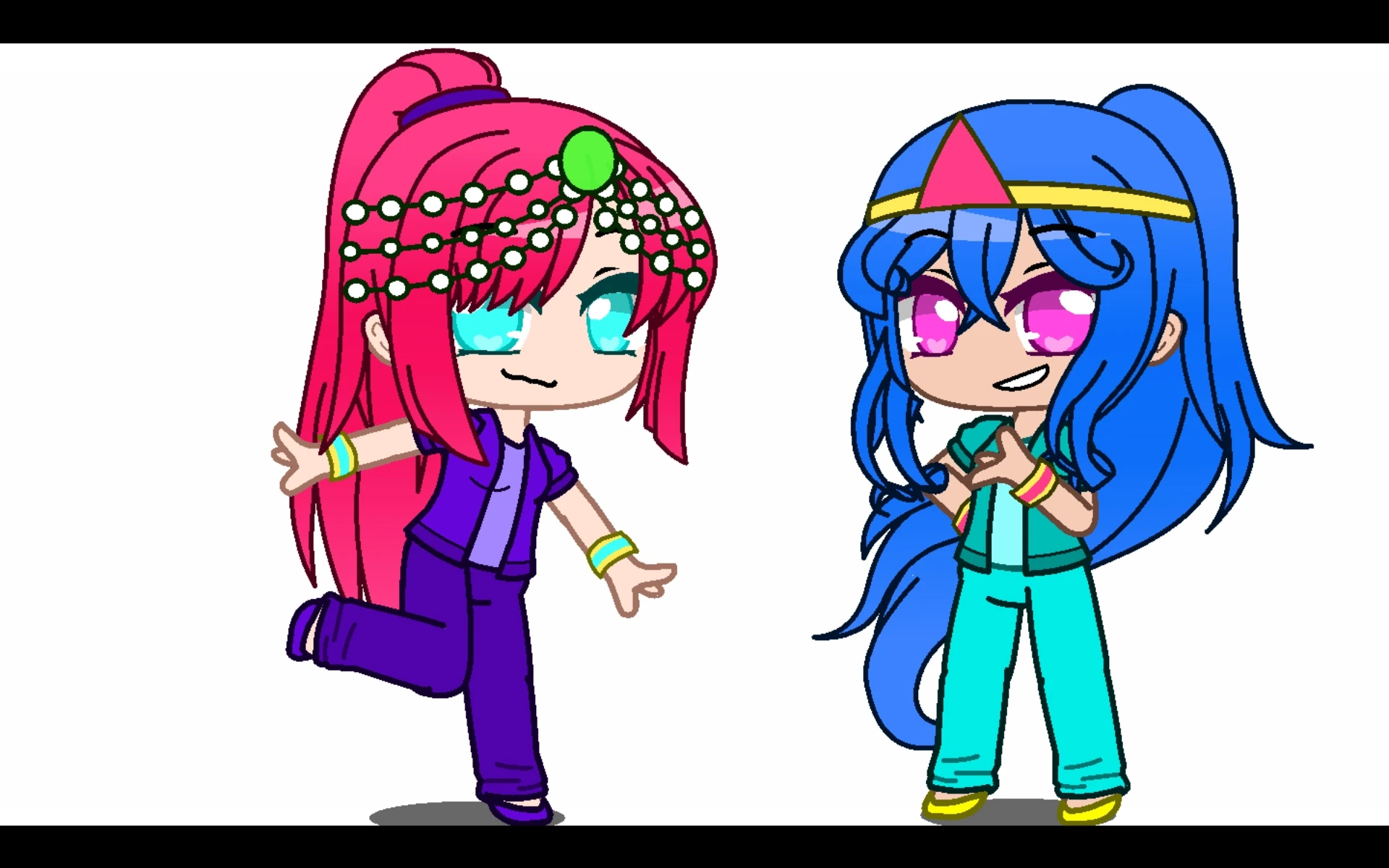 Uhhhhhh i made Shimmer and Shine in Gacha Club (I hope you like it