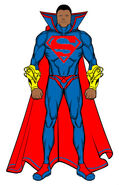 Kor-El in his Superman Corp. Outfit