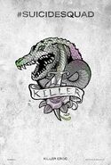 Suicide Squad tattoo poster - Killer Croc