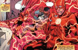 Flash saves a scientist from Great White's bullets