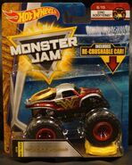Monster Jam Wonder Woman truck replica with re-crushable car