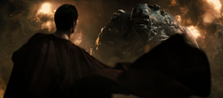 Superman stares down Doomsday