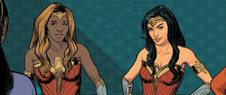 Wonder Woman and Wonderous Serena introduce themselves to their counterparts