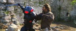 Black Manta dueling with 