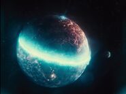 Earth being terraformed by the mother boxes