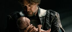 Jor-El and baby Kal-El