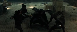 Batman battling Knyazev's men