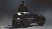 Batman and the Batcycle Concept Art