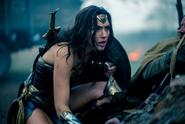 Wonder Woman hides in the trenches