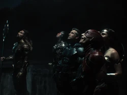 The Justice League abords the  with direction to .