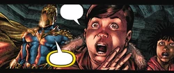Doctor Fate and the children watch  being possessed by a .