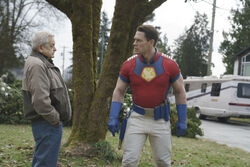 Peacemaker & Auggie's neighbor - The Choad Less Traveled Promo Still