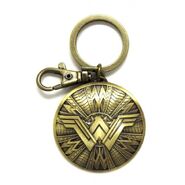 Monogram pewter shield keyring