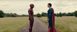 Superman meeting Flash