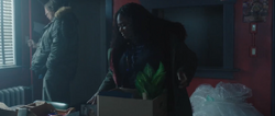 Adebayo unpacks her things