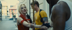 Harley Quinn and Bloodsport introduce themselves
