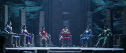 Shazam Family sitting in Rock of Eternity