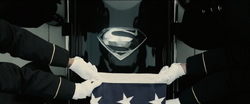 Superman's ceremonial coffin