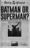 "BATMAN OR SUPERMAN?" - promotional giveaway for film premiere