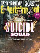 Variant cover of the June 2016 edition of American magazine Entertainment Weekly, featuring Capt. Boomerang, El Diablo and Katana