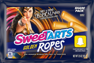 SweeTARTS Golden Ropes tropical flavored licorice with a tart center