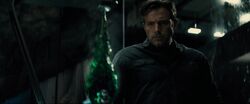 Bruce observing the Kryptonite spear